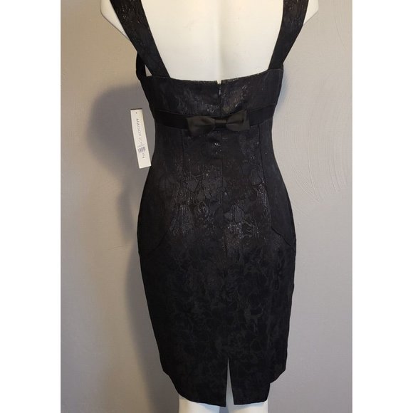 Maggie London, Black Dress, Size 6, Floral, Sleeveless, Fit & Flare, NWT - Picture 3 of 9